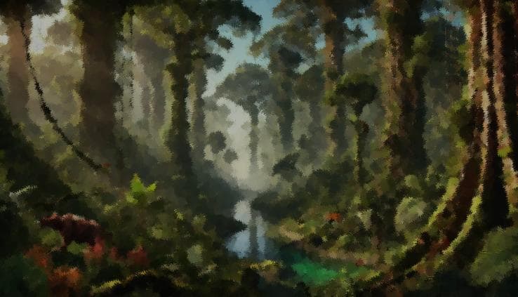 Lush forest